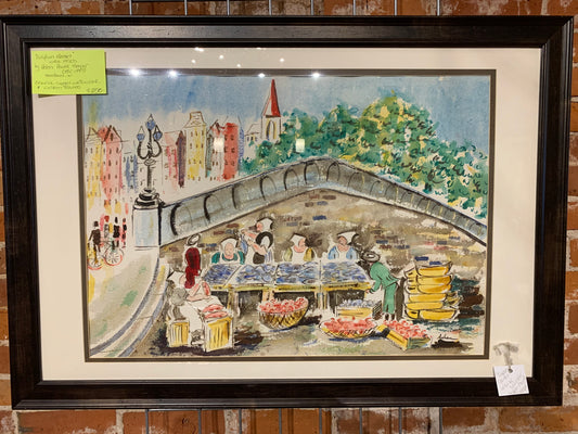 Hooper “European Market” Original signed watercolor