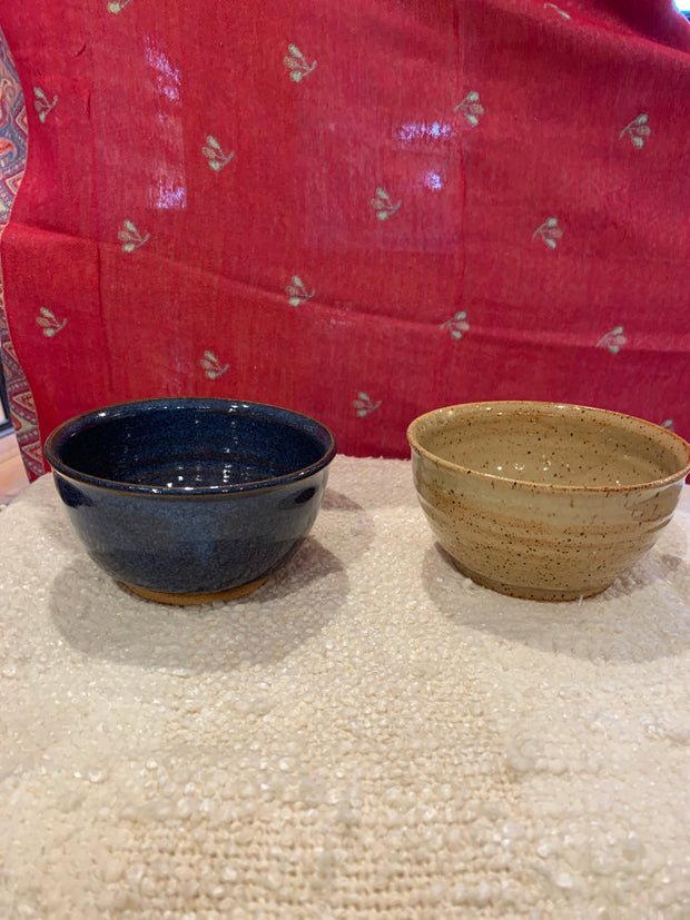 HHH Pottery bowl Dip Size Blue or Tan