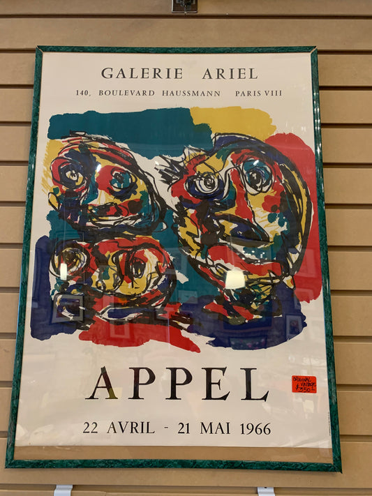 Karel Appel Vintage 1966 Galerie Ariel show lithograph